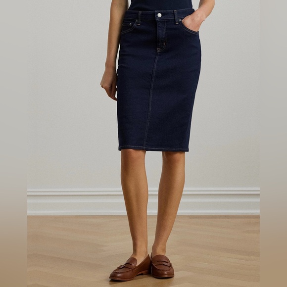 "Lauren Ralph Lauren" Denim Skirt - Picture 5 of 12